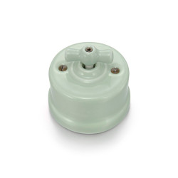 Va-et-vient porcelaine bleu coton GARBY Fontini sans passe-câble
