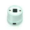 Chargeur USB double A+A porcelaine vert ile GARBY Fontini