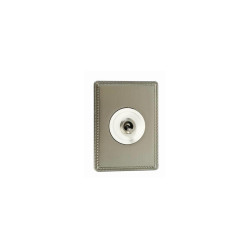Plaque carré 1 élément en laiton finition nickel satiné collection Vénézia