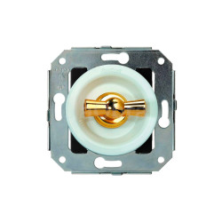 Permutateur blanc manette dorée collection Vénézia