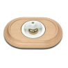 Bouton rotatif blanc manette porcelaine rétro blanc collection Vénézia