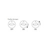 Bouton rotatif blanc manette porcelaine rétro blanc collection Vénézia