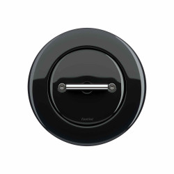 Poussoir rotatif noir vis métal chrome collection DO