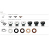 Poussoir rotatif blanc vis métal chrome collection DO LOW