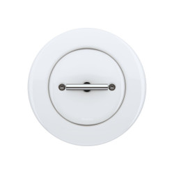 Poussoir rotatif blanc vis métal chrome collection DO LOW