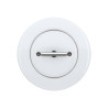 Poussoir rotatif blanc vis métal chrome collection DO LOW