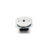 Poussoir rotatif blanc vis métal chrome collection DO LOW