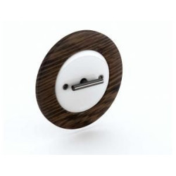 Poussoir rotatif blanc vis métal nickel noir collection DO LOW