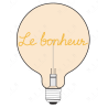 Ampoule "Le bonheur" – Message In The Bulb – LED ambrée – Finition ambrée – E27