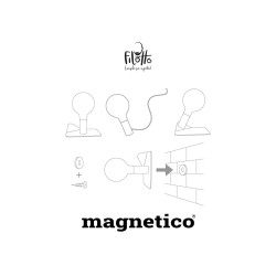 Magnetico - Lampe de table magnétique avec bouton finition gris