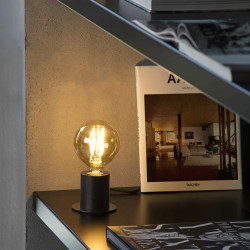 TEN – Lampe à poser noire design minimaliste E27