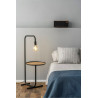 Lampadaire GUEST noir – design avec plateau par Andreu Carulla