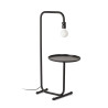 Lampadaire GUEST noir – design avec plateau par Andreu Carulla