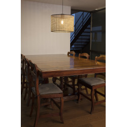 MAMBO – Suspension noire en rotin Ø 45 cm design naturel