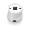 Chargeur USB double A+A porcelaine blanche GARBY Fontini