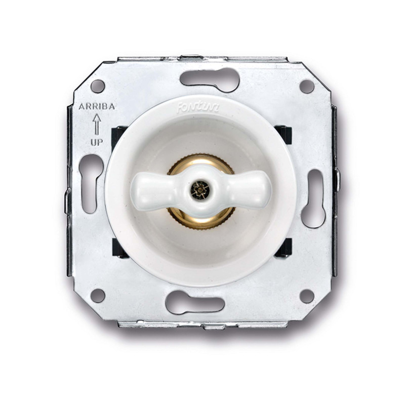 Permutateur blanc manette porcelaine blanche collection Vénézia