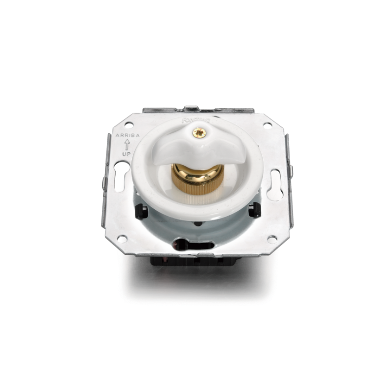 Bouton rotatif blanc manette porcelaine rétro blanc collection Vénézia