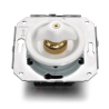 Bouton rotatif blanc manette porcelaine rétro blanc collection Vénézia