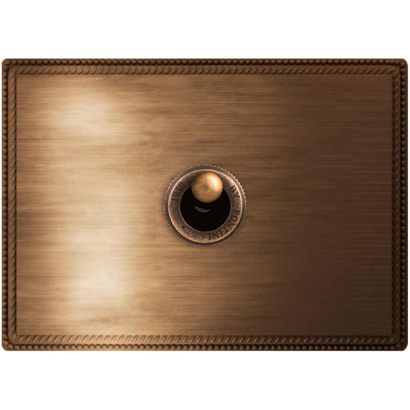 Plaque 1 poste pour mécanisme simple finition bronze ancien Collection 1950