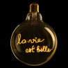 Ampoule "La Vie est Belle" à suspendre – Message lumineux et lumière ambrée | MITB
