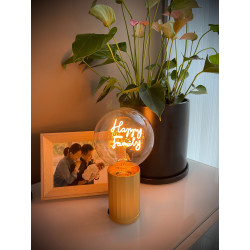 Ampoule Happy Family MITB Portable – Finition Transparent 9V | Comptoir Elec & Design