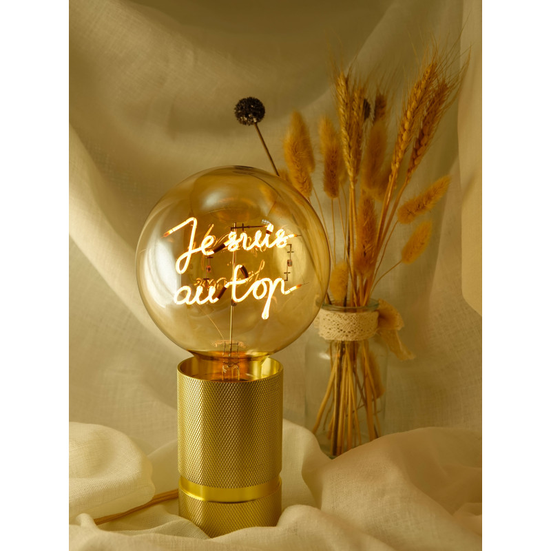 Ampoule Je suis au top lumière ambré finition ambré à poser