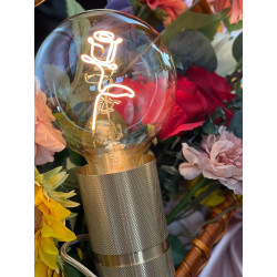 Ampoule Rose finition ambrée à poser
