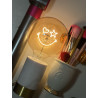 Ampoule Smiley Heart & Star finition ambré à poser