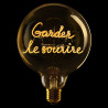 Ampoule Garder le sourire lumière ambrée finition ambrée à poser