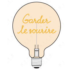 Ampoule Garder le sourire lumière ambrée finition ambrée à poser