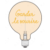 Ampoule Garder le sourire lumière ambrée finition ambrée à poser