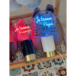 Ampoule "Je t’aime papa" – Message lumineux bleu – Message In The Bulb – À poser
