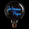 Ampoule "Je t’aime papa" – Message lumineux bleu – Message In The Bulb – À poser