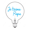 Ampoule "Je t’aime papa" – Message lumineux bleu – Message In The Bulb – À poser