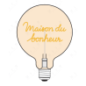 Ampoule "Maison du bonheur" – Message In The Bulb – LED ambrée – Finition ambrée – E27