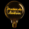 Ampoule "Maison du bonheur" – Message In The Bulb – LED ambrée – Finition ambrée – E27