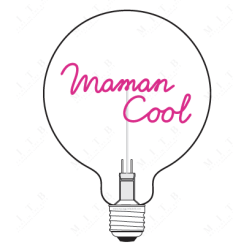 Ampoule "Maman cool" – Message lumineux rouge – Message In The Bulb – À poser