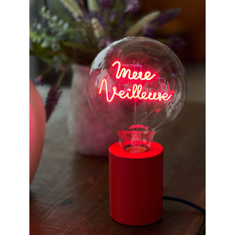 Ampoule "Mère Veilleuse" – Message lumineux rouge – Message In The Bulb – À poser