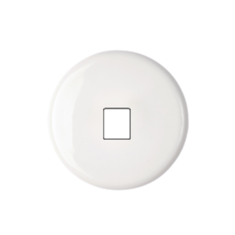 Façade Iris porcelaine 1 trou média finition blanc