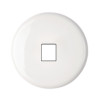 Façade Iris porcelaine 1 trou média finition blanc