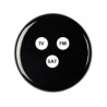 Façade Iris porcelaine 3 trous TV-FM-SAT finition noir