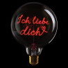 Ampoule Ich liebe dich – Message In The Bulb – LED rouge – Verre transparent – E27