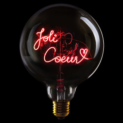 Ampoule Joli cœur – Message In The Bulb – LED rouge – Verre transparent – E27