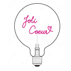 Ampoule Joli cœur – Message In The Bulb – LED rouge – Verre transparent – E27
