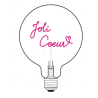 Ampoule Joli cœur – Message In The Bulb – LED rouge – Verre transparent – E27