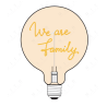Ampoule "We Are Family" – Message In The Bulb – LED ambrée – Verre ambré – E27