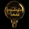 Ampoule Wonderful World – Message In The Bulb – LED ambrée – Finition ambrée – À poser