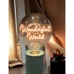 Ampoule Wonderful World – Message In The Bulb – LED ambrée – Finition ambrée – À poser