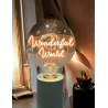 Ampoule Wonderful World – Message In The Bulb – LED ambrée – Finition ambrée – À poser