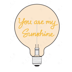 Ampoule You Are My Sunshine – Message In The Bulb – LED ambrée – Finition ambrée – À poser